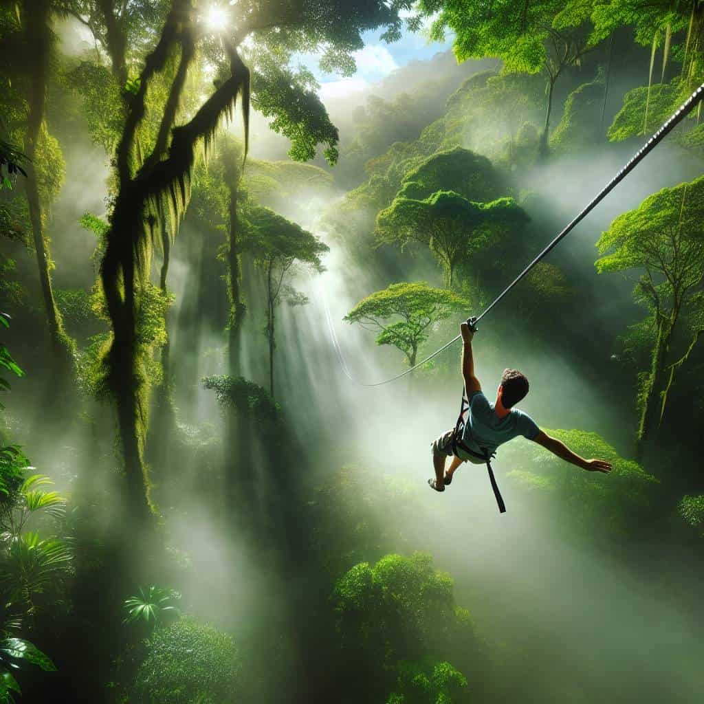 Diving Into the Jungle: Costa Rican zip-line